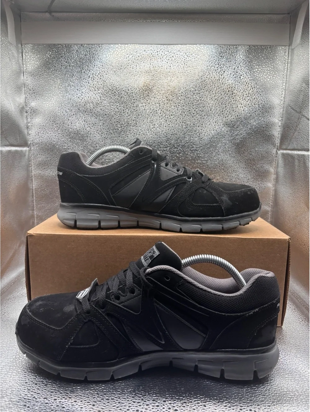 Sketchers synergy ekron triple black  work shoes